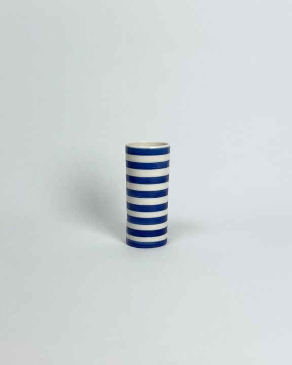 stripes vase bred-blue medium