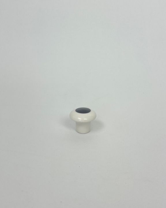 Anne Black porcelain hook and handle – handmade ceramic wall hook or furniture knob
