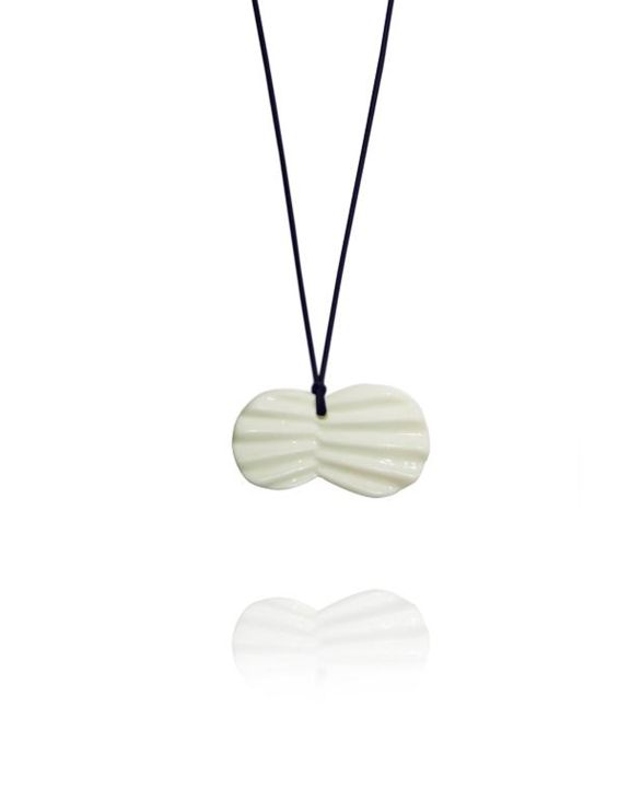 pleats halskæde-navy