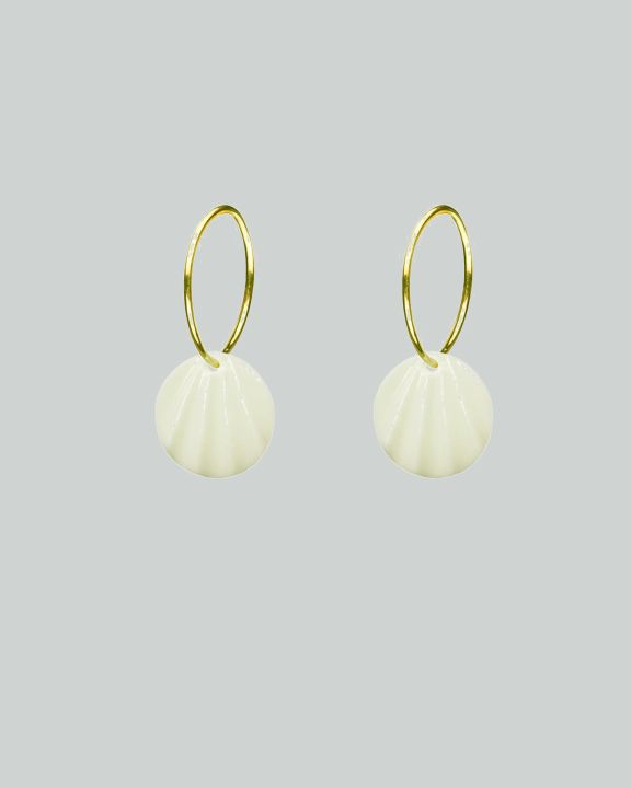 pleats creoler guld white