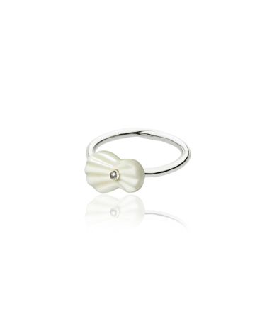 pleats fingerring-white