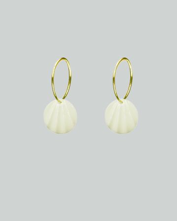 pleats creoler guld white