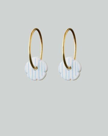 stripes creoler mini guld blå striber