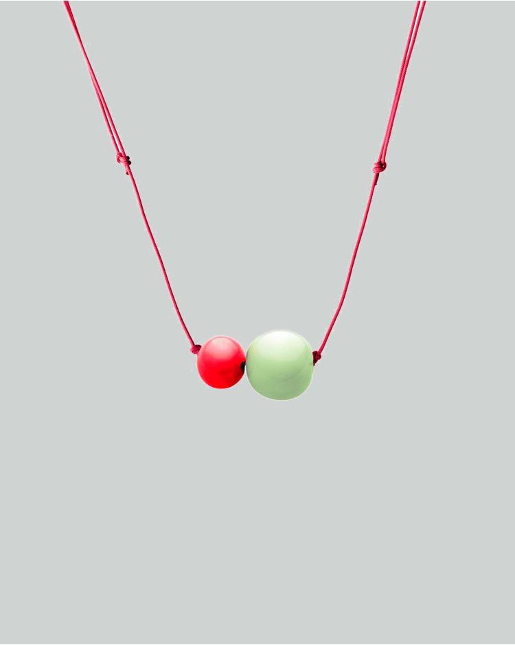 elements necklace red