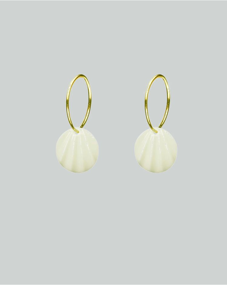 pleats creoler guld white