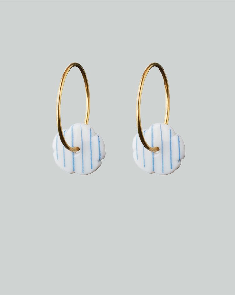 stripes creoler guld blå striber